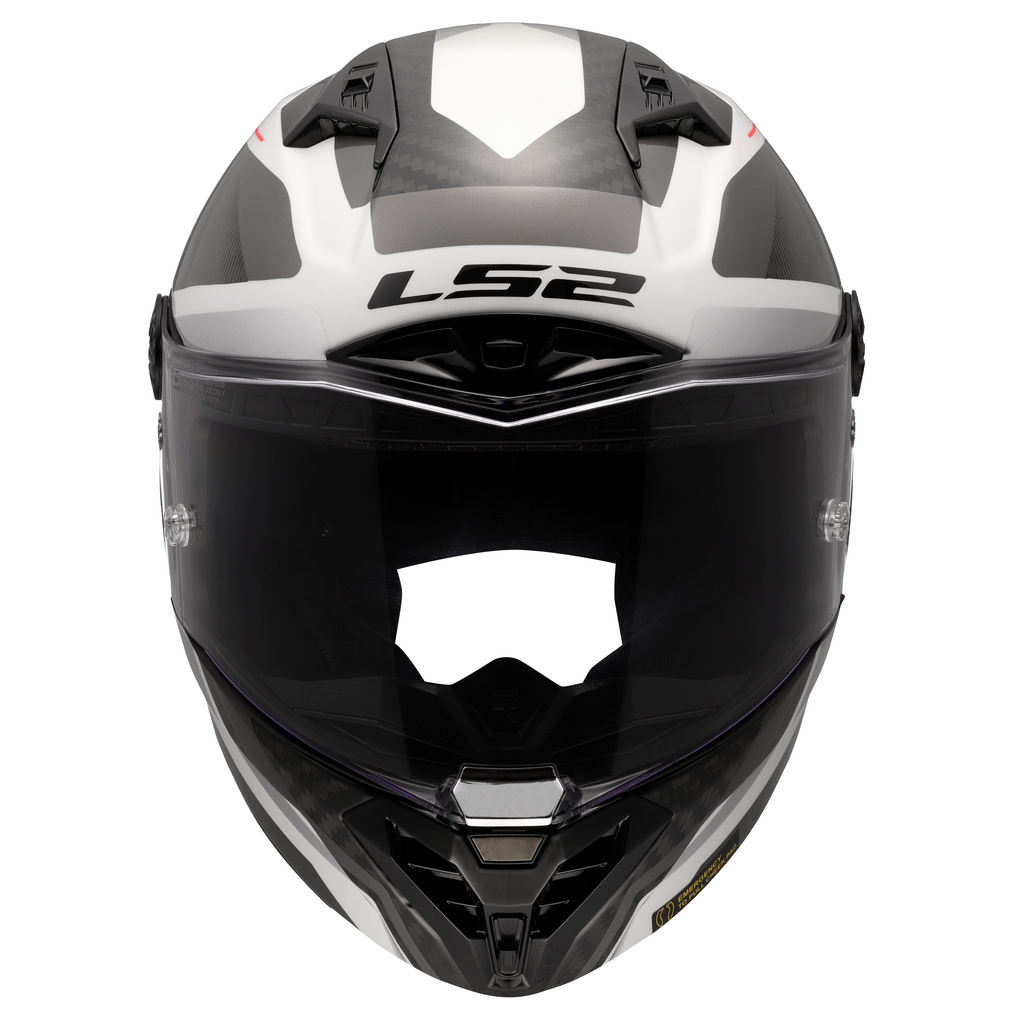 LS2 FF805 THUNDER GP AERO ŠALMAS - RAUTE WHITE GREY