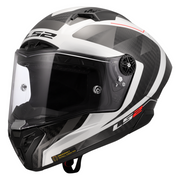 LS2 FF805 THUNDER GP AERO ŠALMAS - RAUTE WHITE GREY