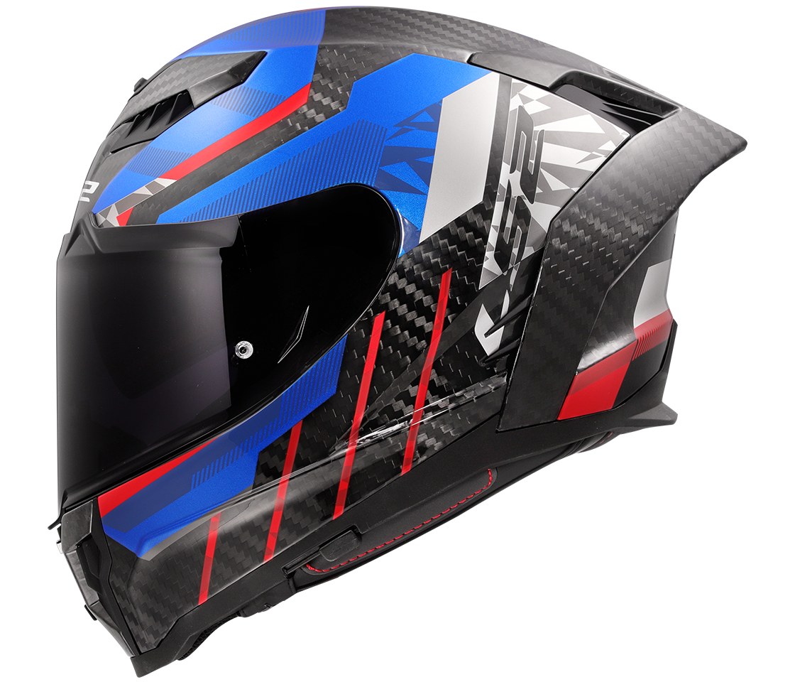 LS2 FF807 DRAGON ŠALMAS - TRAX BLUE RED
