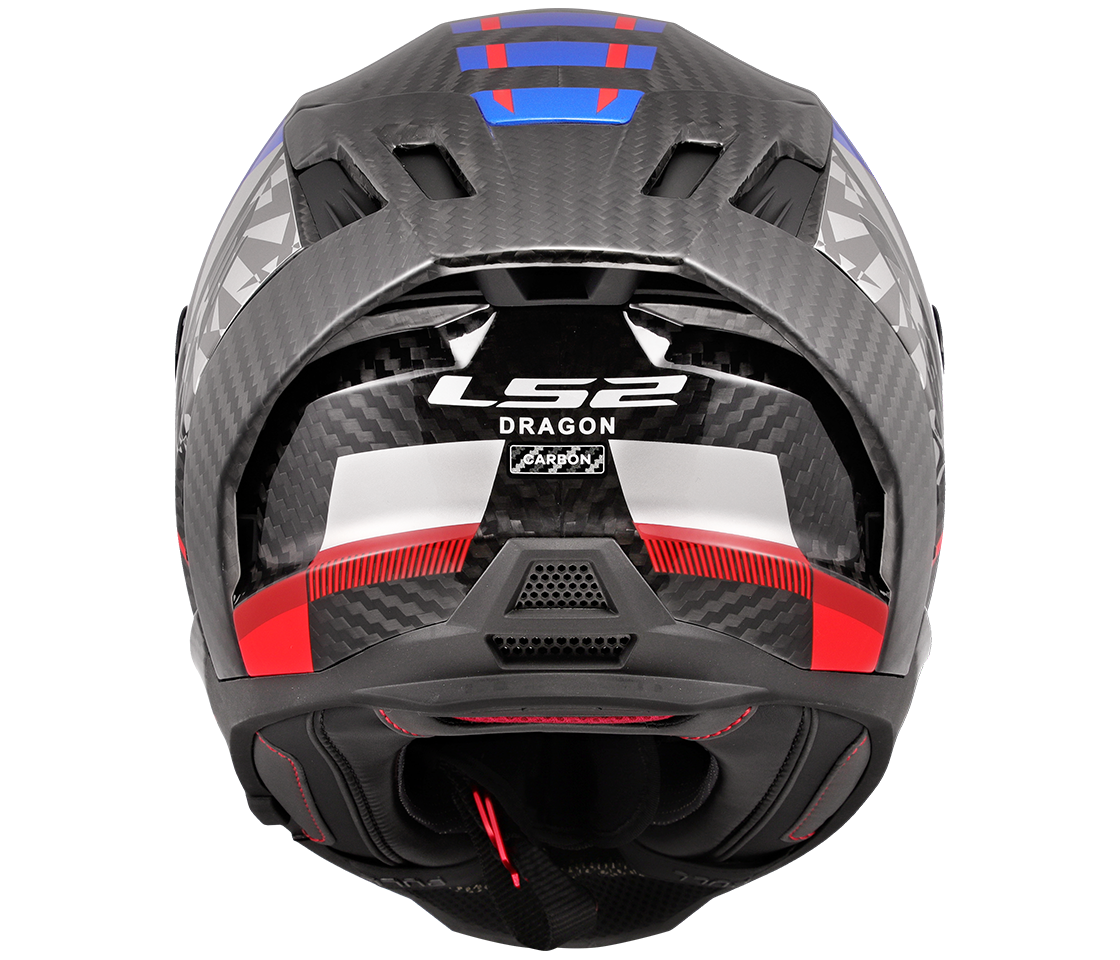 LS2 FF807 DRAGON ŠALMAS - TRAX BLUE RED