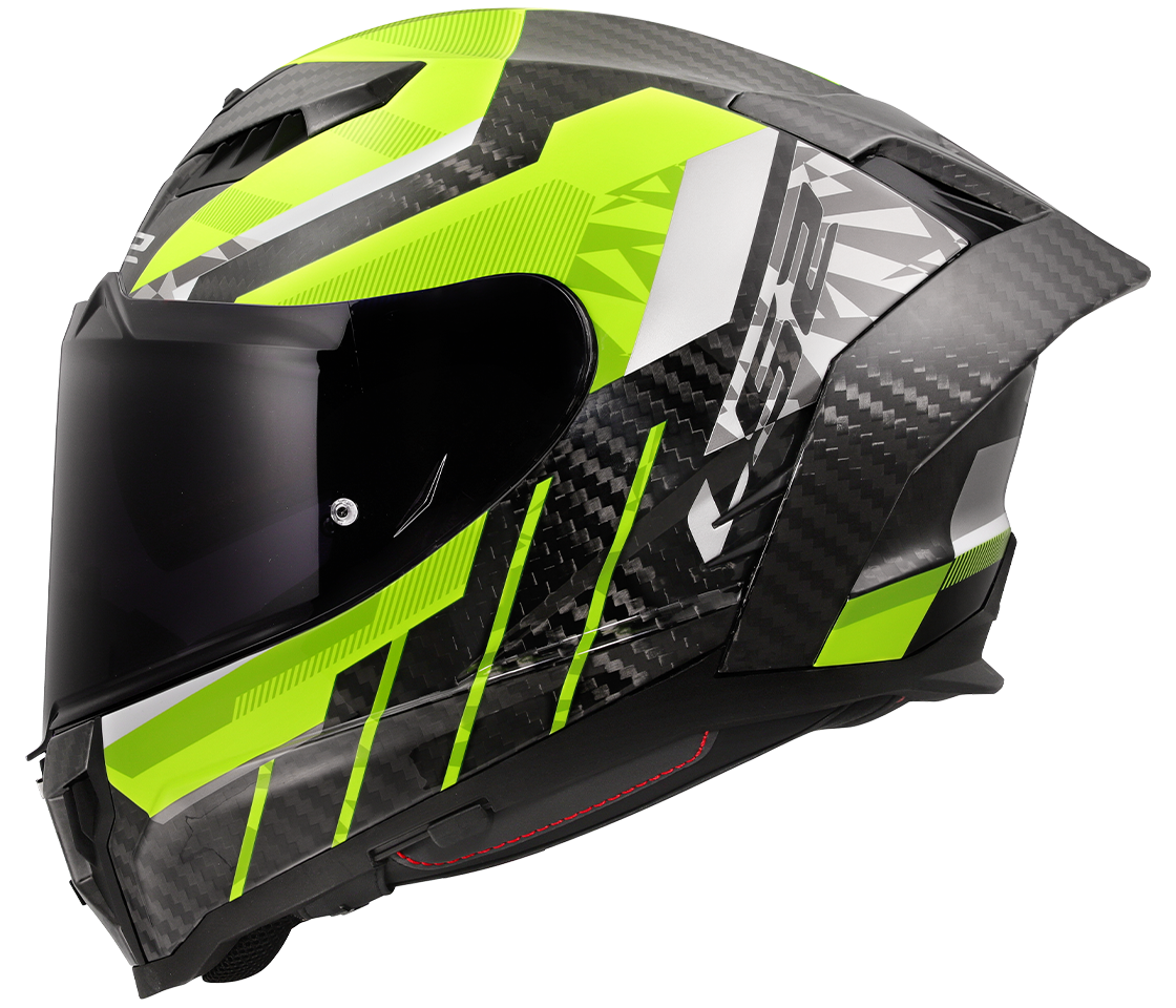 LS2 FF807 DRAGON ŠALMAS - TRAX H-VIS YELLOW