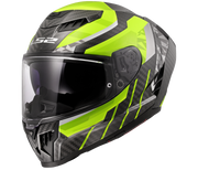 LS2 FF807 DRAGON ŠALMAS - TRAX H-VIS YELLOW