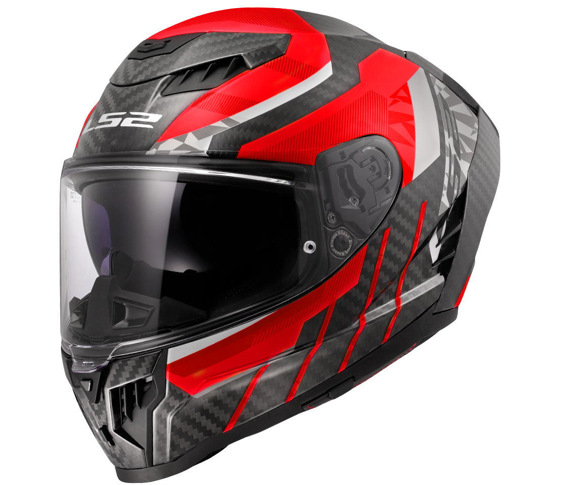LS2 FF807 DRAGON ŠALMAS - TRAX RED