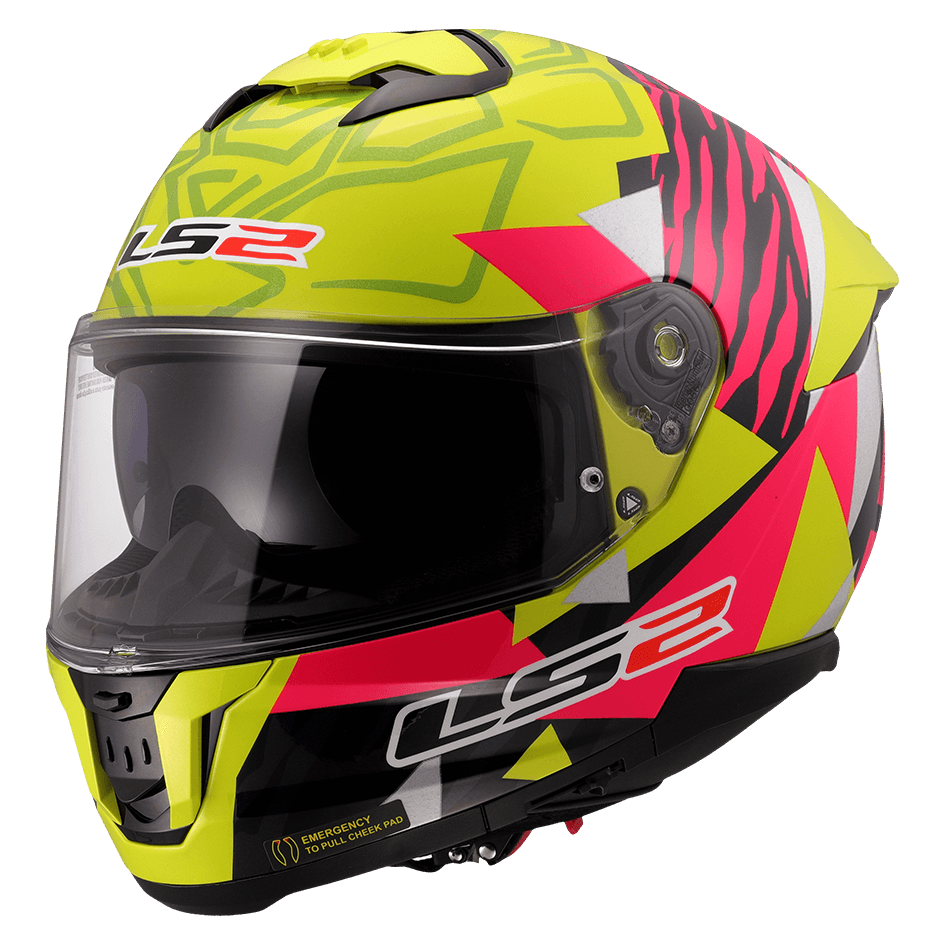 LS2 FF808 STREAM II ŠALMAS - TIGER H-V YELLOW PINK-06