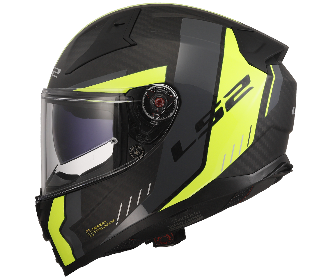 LS2 FF811 VECTOR II C ŠALMAS - GRID MATT H-V YELLOW