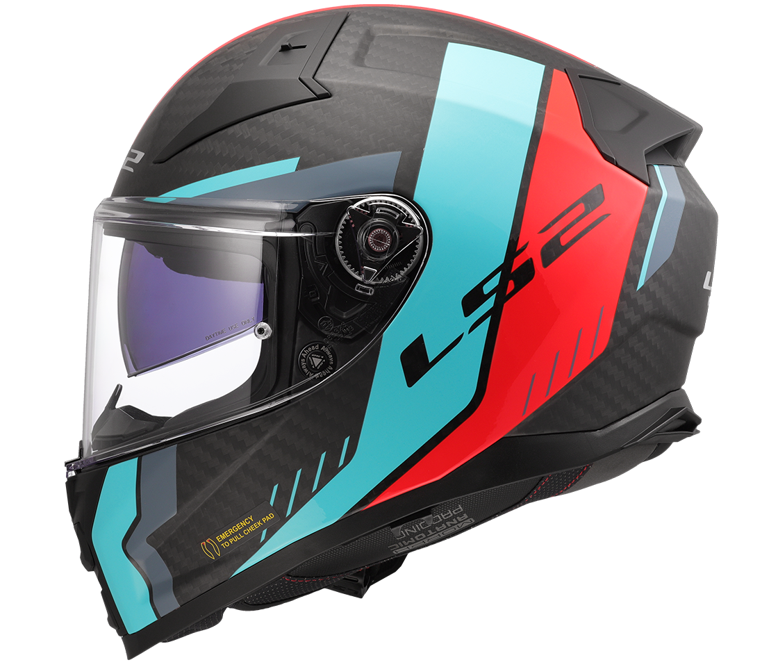 LS2 FF811 VECTOR II C ŠALMAS - GRID RED CYAN