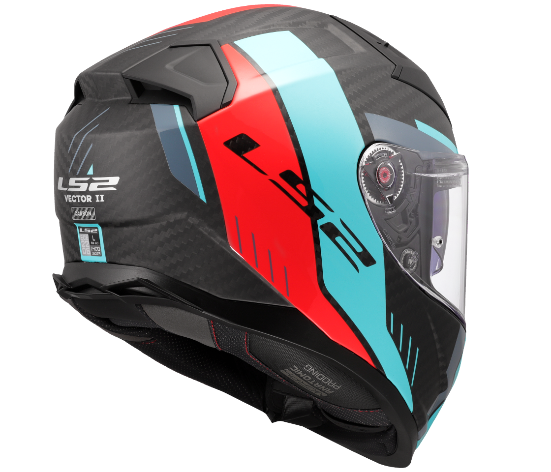 LS2 FF811 VECTOR II C ŠALMAS - GRID RED CYAN