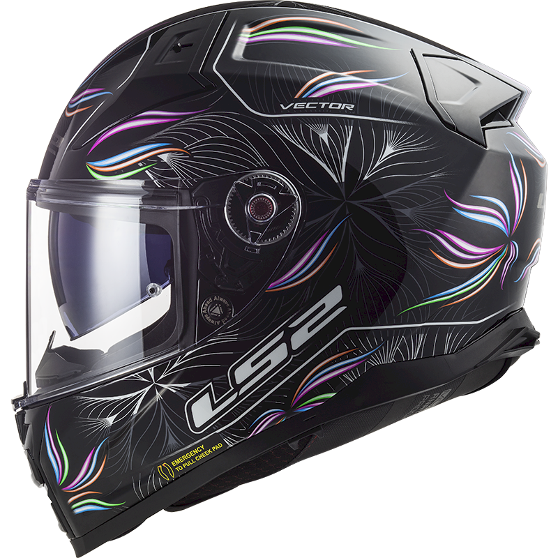 LS2 FF811 VECTOR II ŠALMAS - TROPICAL BLACK WHITE