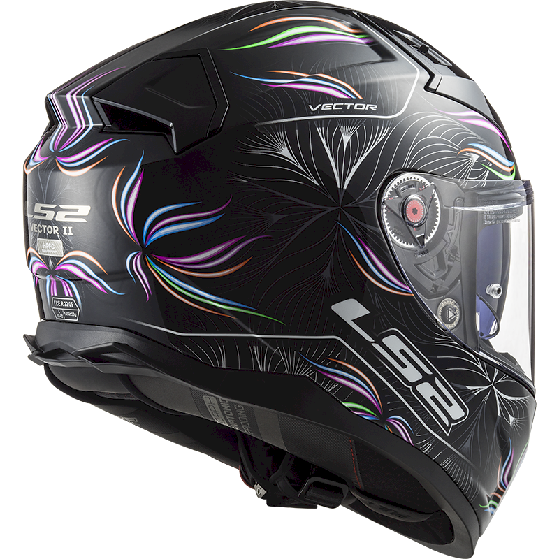 LS2 FF811 VECTOR II ŠALMAS - TROPICAL BLACK WHITE