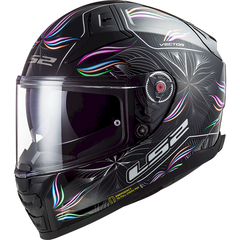 LS2 FF811 VECTOR II ŠALMAS - TROPICAL BLACK WHITE