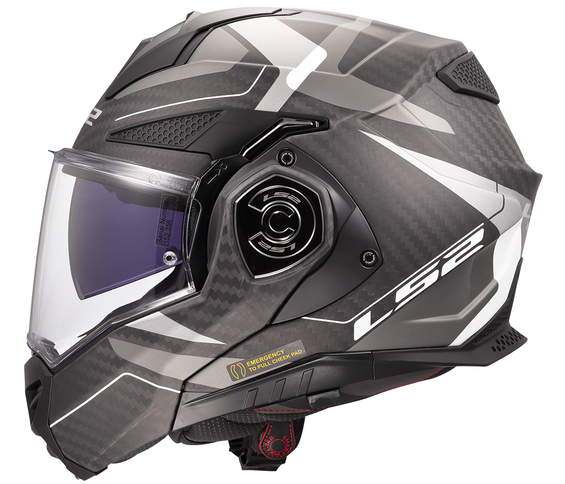 LS2 FF901 ADVANT X CARBON HORIZON ŠALMAS - Silver Grey
