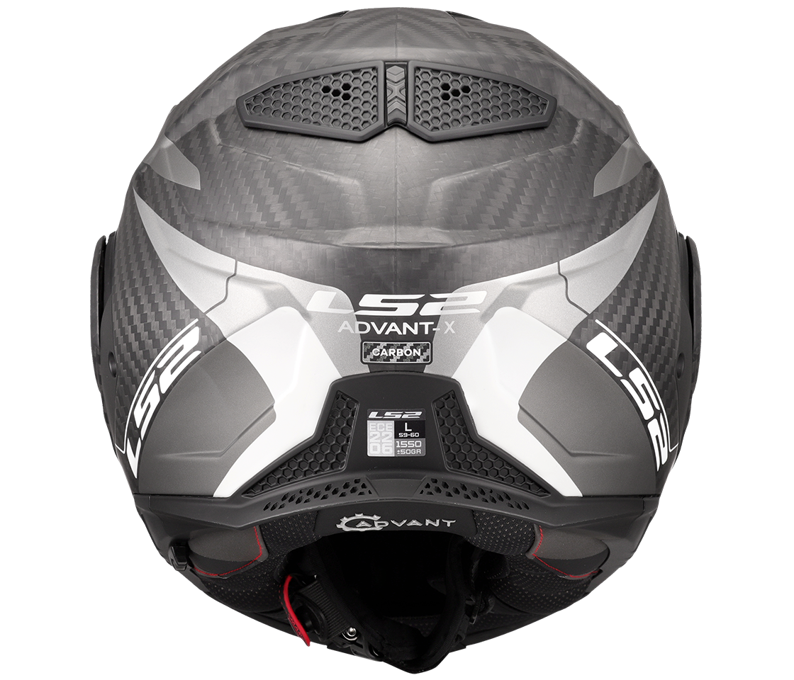 LS2 FF901 ADVANT X CARBON HORIZON ŠALMAS - Silver Grey