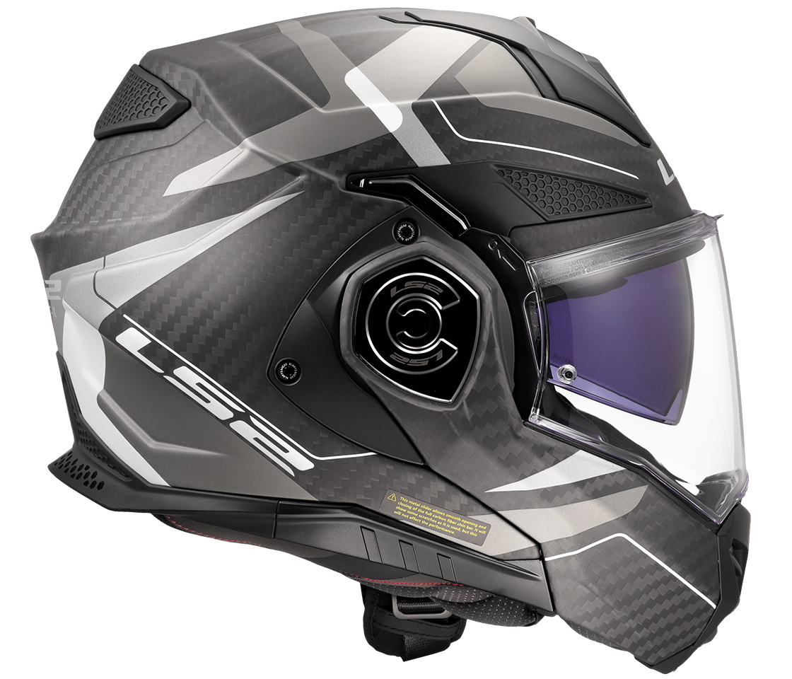 LS2 FF901 ADVANT X CARBON HORIZON ŠALMAS - Silver Grey
