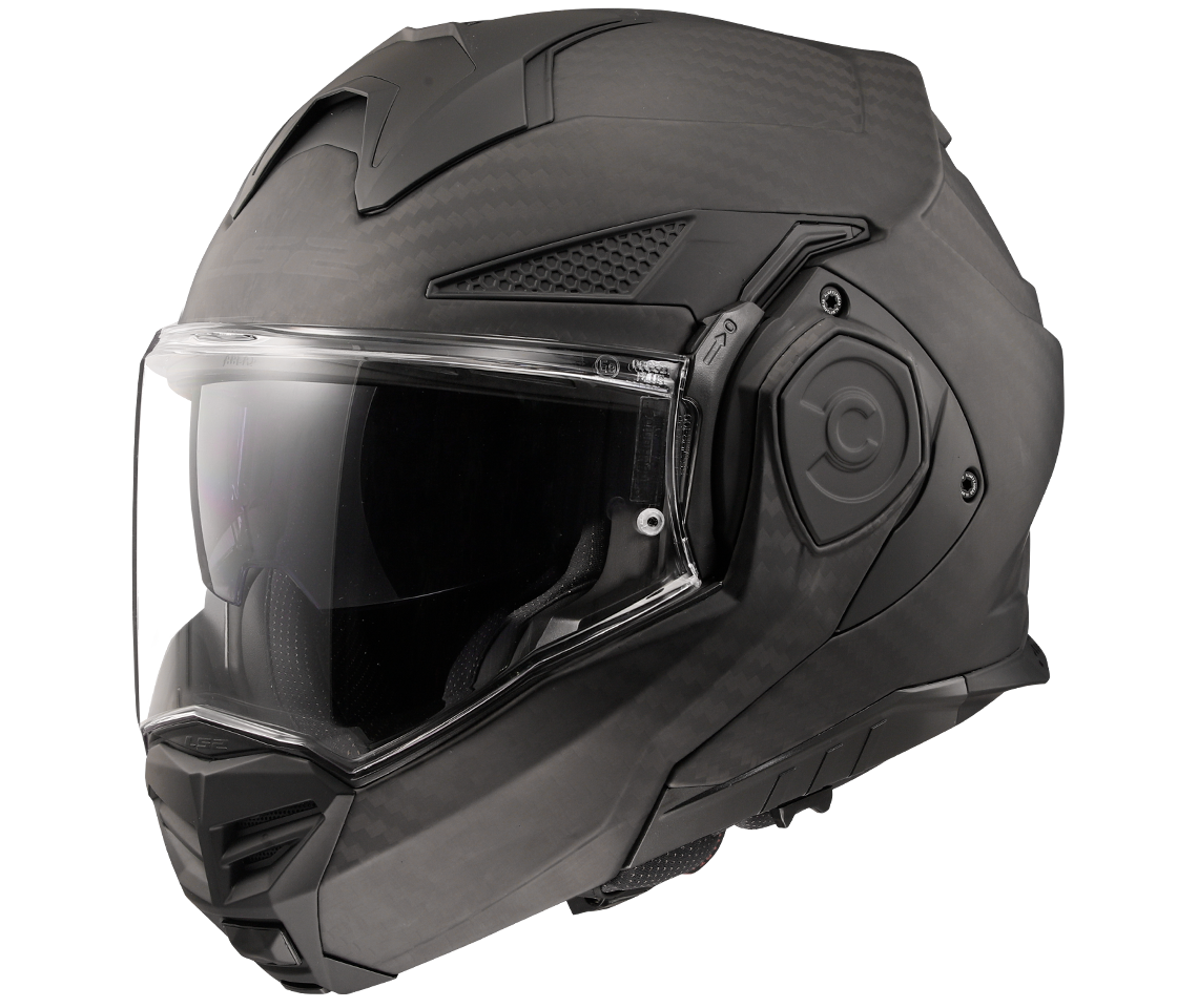 LS2 FF901 ADVANT X ŠALMAS - SOLID MATT CARBON