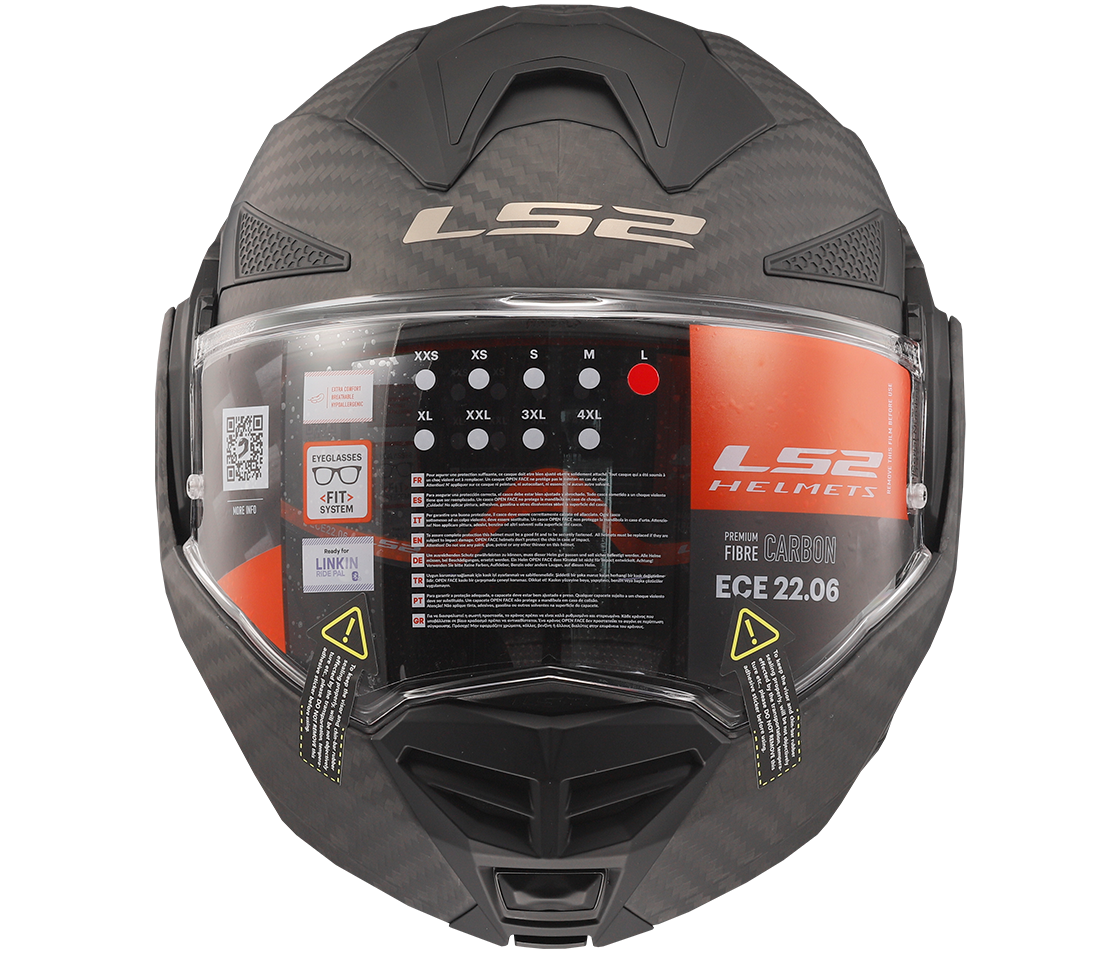 LS2 FF901 ADVANT X ŠALMAS - SOLID MATT CARBON