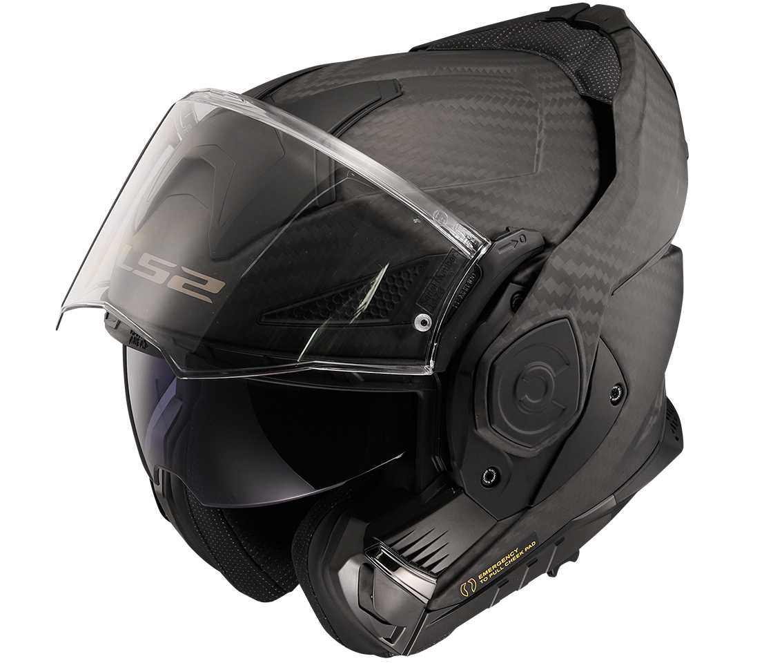 LS2 FF901 ADVANT X ŠALMAS - SOLID MATT CARBON