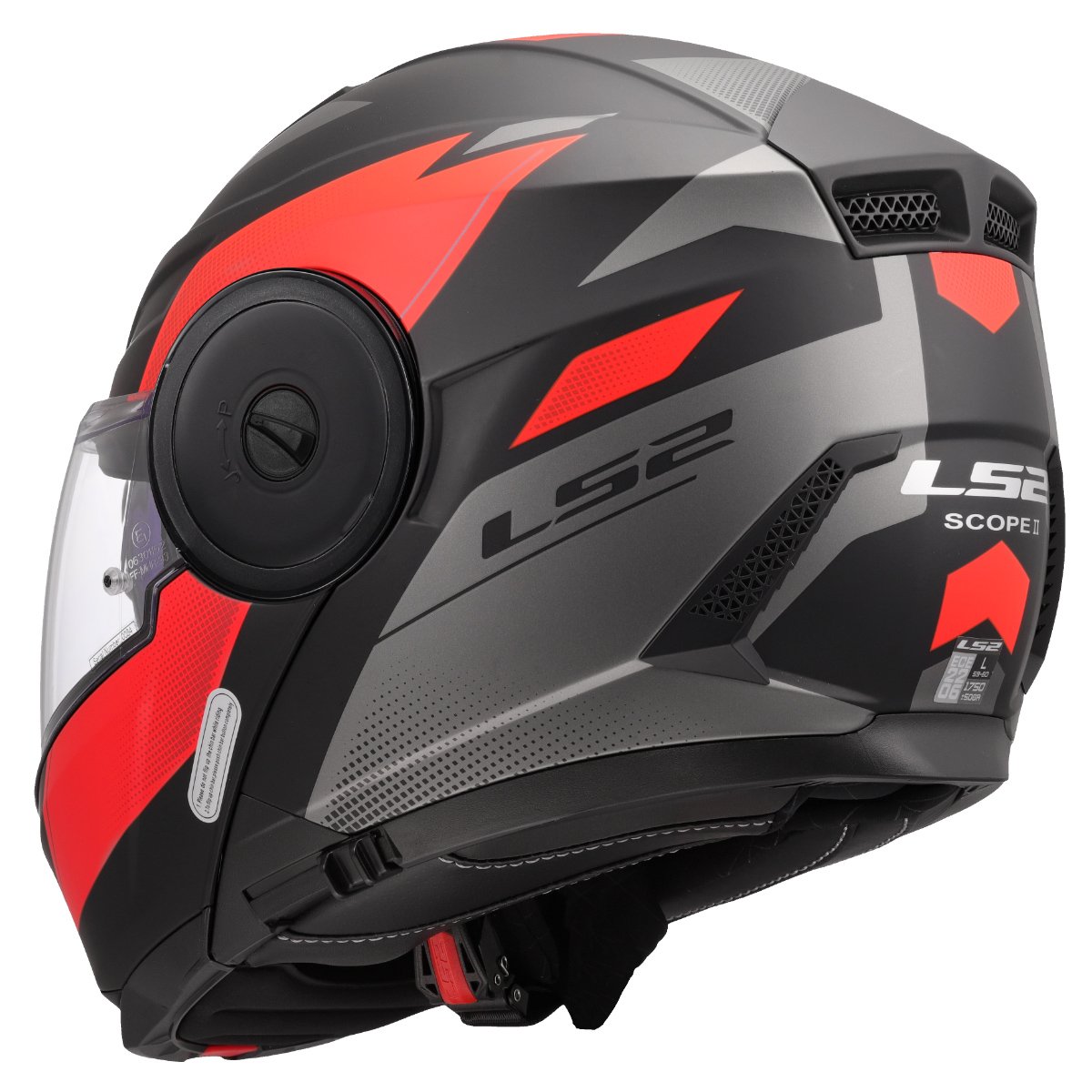 LS2 FF902 SCOPE II ŠALMAS - DURIA BLACK RED