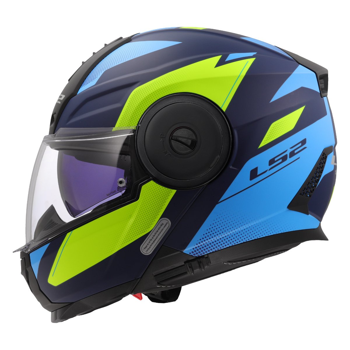 LS2 FF902 SCOPE II ŠALMAS - DURIA BLUE H-VIS YELLOW