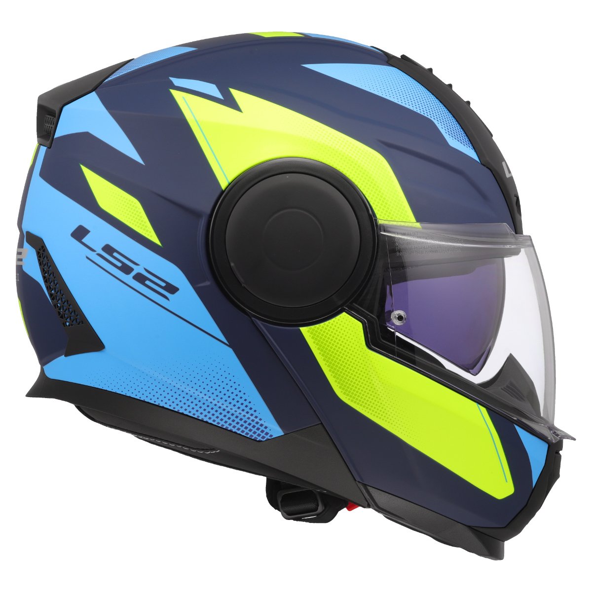 LS2 FF902 SCOPE II ŠALMAS - DURIA BLUE H-VIS YELLOW