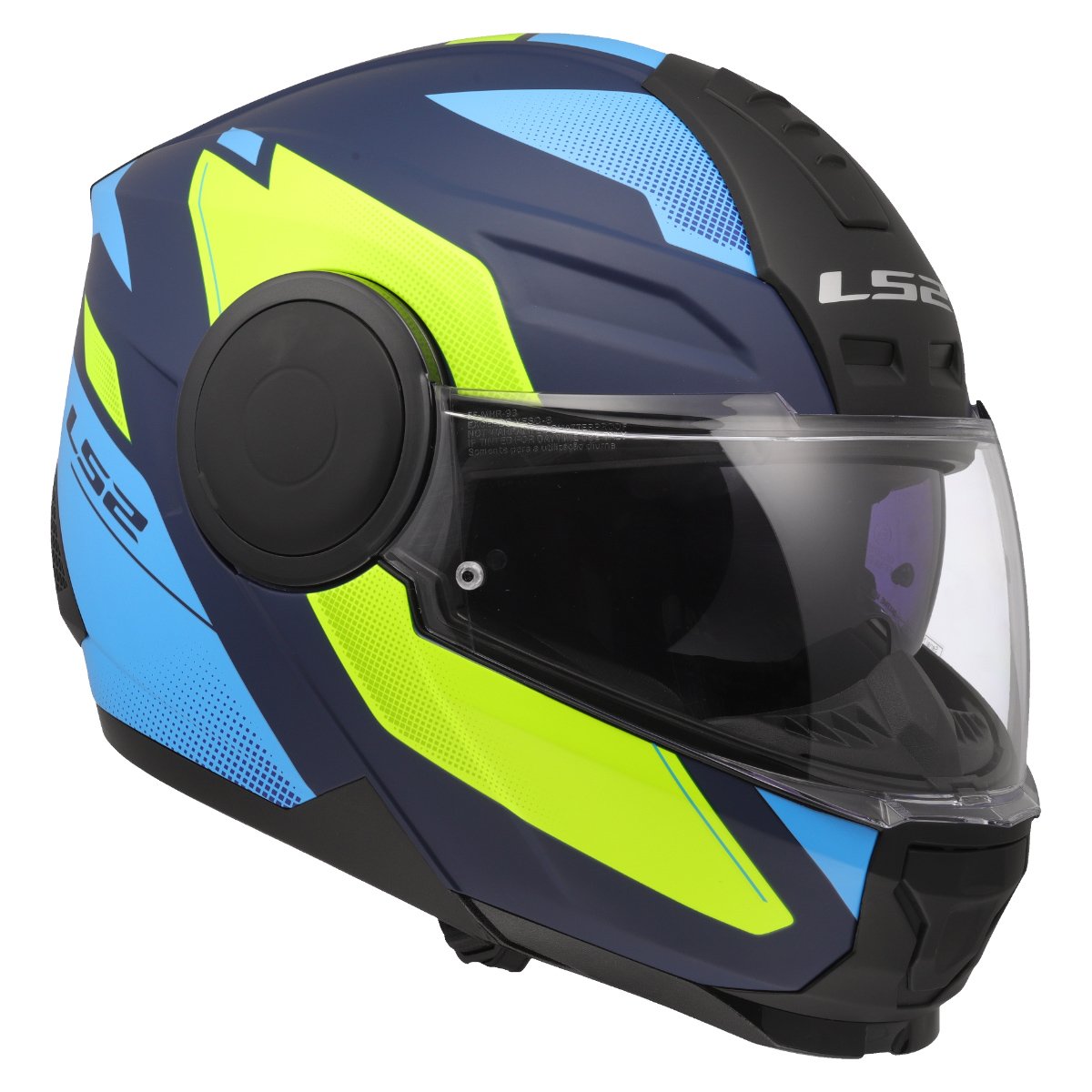 LS2 FF902 SCOPE II ŠALMAS - DURIA BLUE H-VIS YELLOW