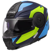 LS2 FF902 SCOPE II ŠALMAS - DURIA BLUE H-VIS YELLOW