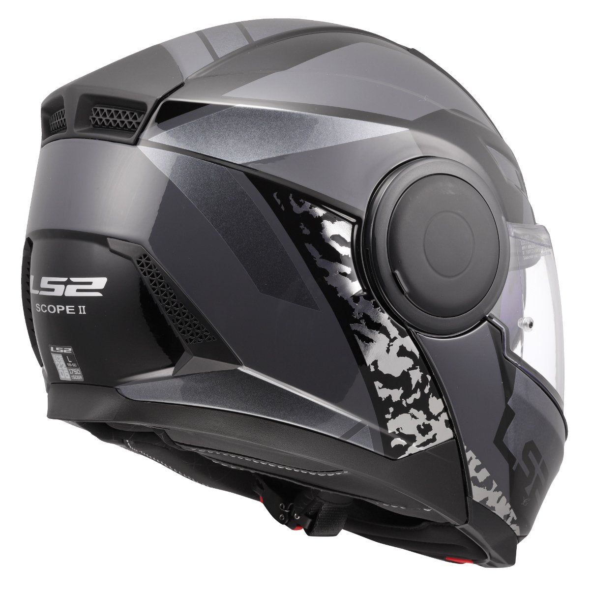 LS2 FF902 SCOPE II ŠALMAS - OXYD BLACK TITANIUM