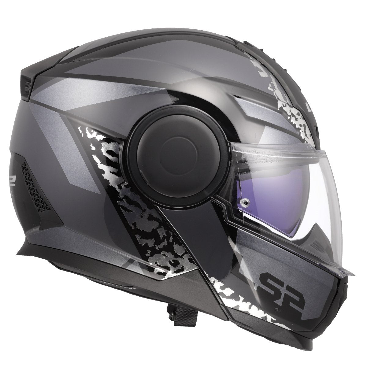 LS2 FF902 SCOPE II ŠALMAS - OXYD BLACK TITANIUM
