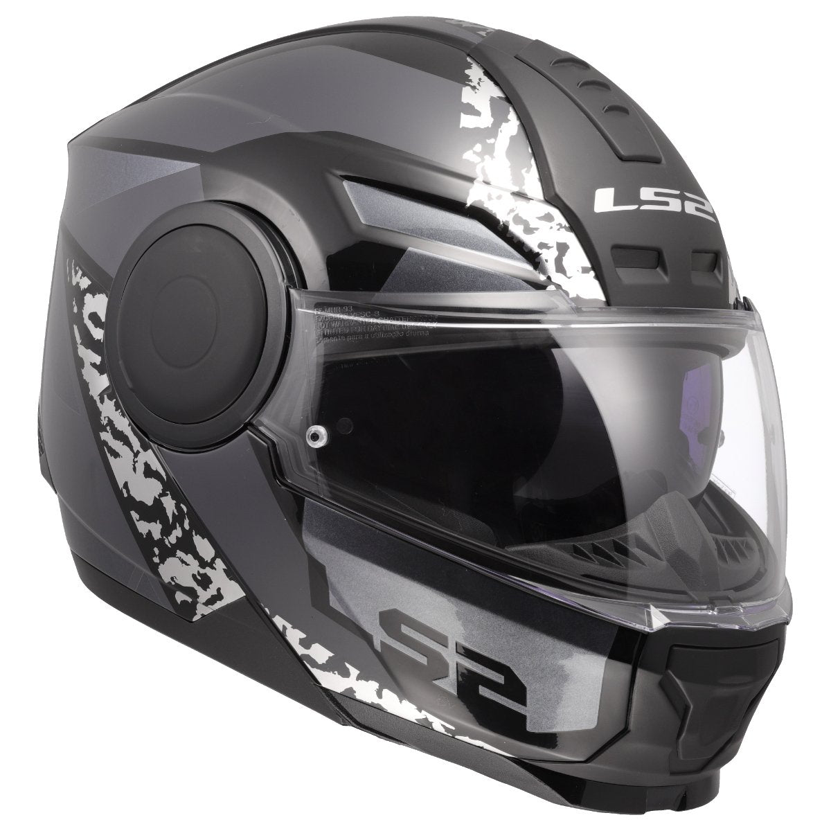 LS2 FF902 SCOPE II ŠALMAS - OXYD BLACK TITANIUM