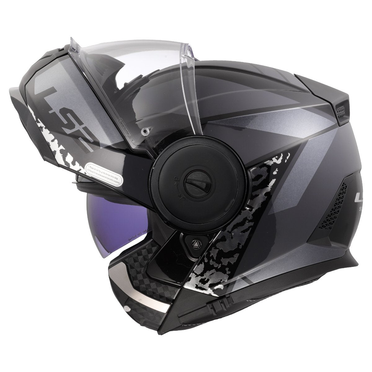 LS2 FF902 SCOPE II ŠALMAS - OXYD BLACK TITANIUM