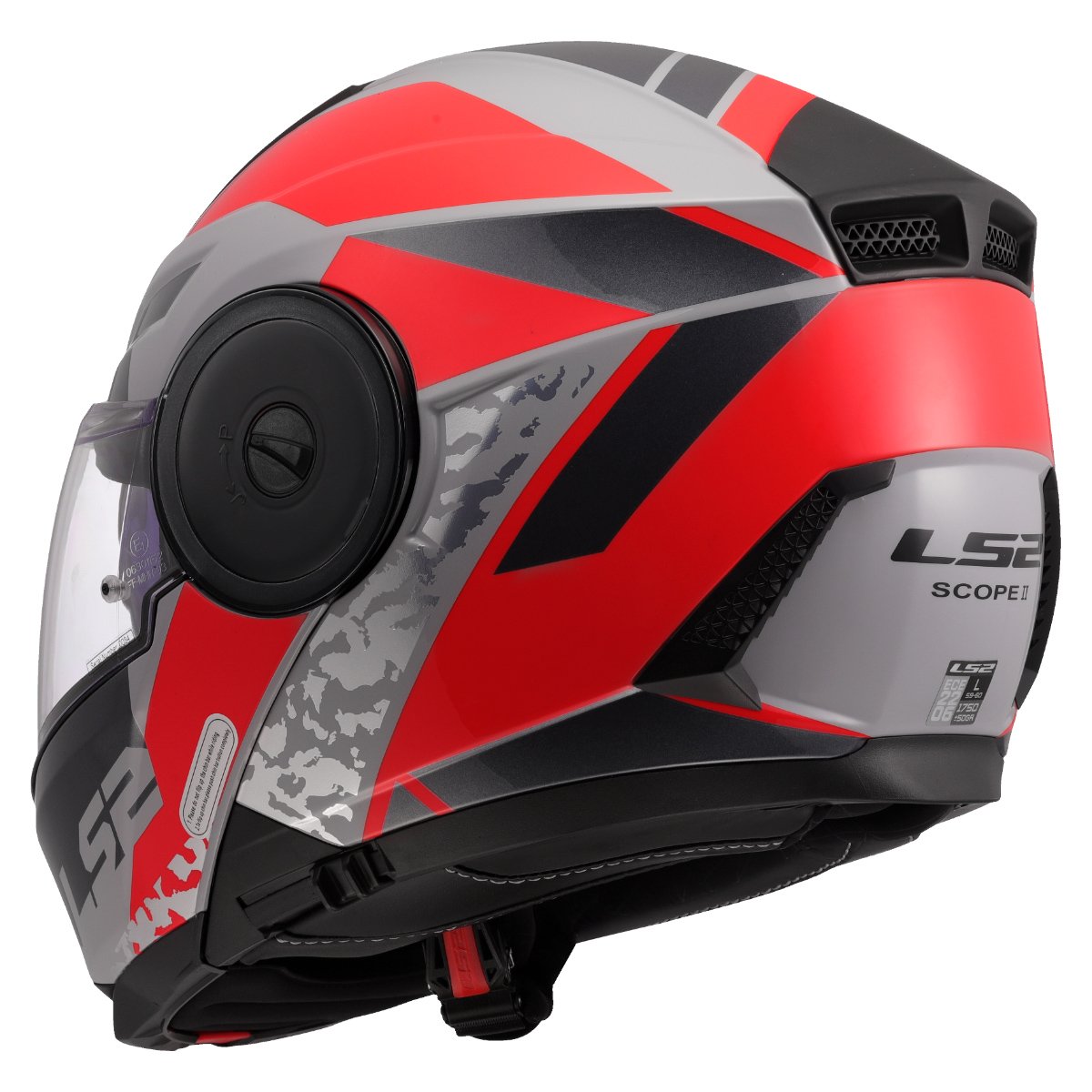 LS2 FF902 SCOPE II ŠALMAS - OXYD GREY RED-06