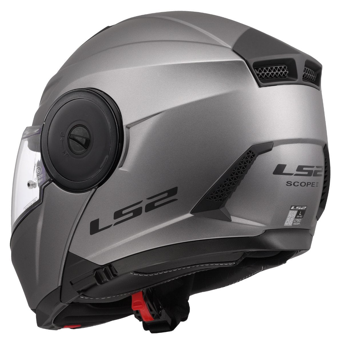 LS2 FF902 SCOPE II ŠALMAS – SOLID MATT TITANIUM