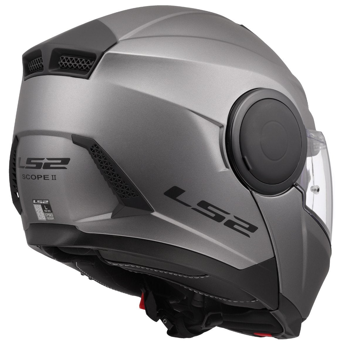LS2 FF902 SCOPE II ŠALMAS – SOLID MATT TITANIUM