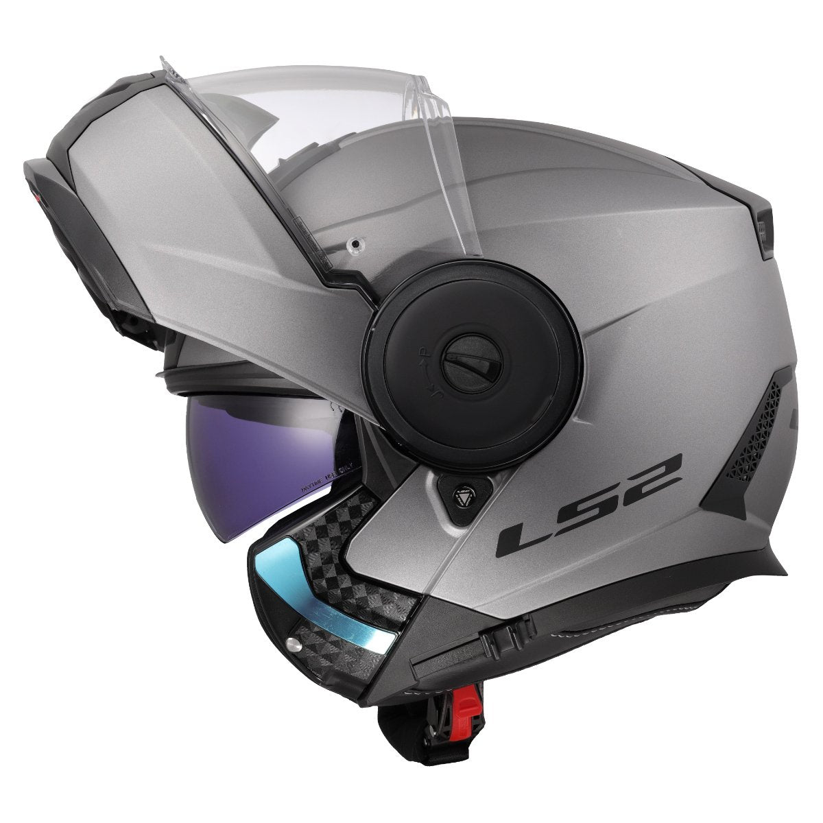LS2 FF902 SCOPE II ŠALMAS – SOLID MATT TITANIUM