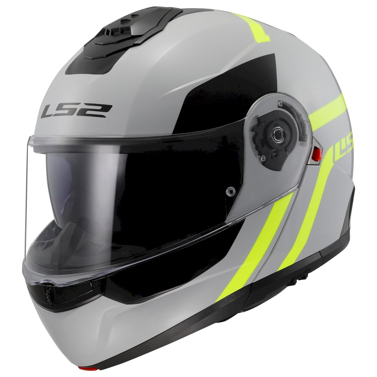 LS2 FF908 STROBE II ŠALMAS AUTOX GREY H-V YELLOW