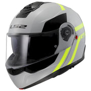 LS2 FF908 STROBE II ŠALMAS AUTOX GREY H-V YELLOW