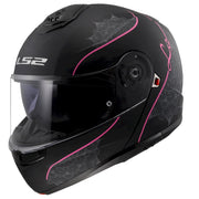 LS2 FF908 STROBE II ŠALMAS LUX M.BLACK PINK