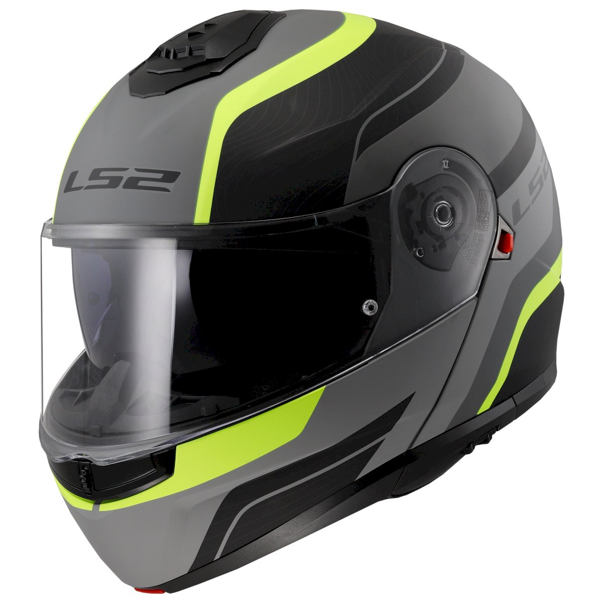 LS2 FF908 STROBE II ŠALMAS - MONZA M.BLACK H-V YELLOW