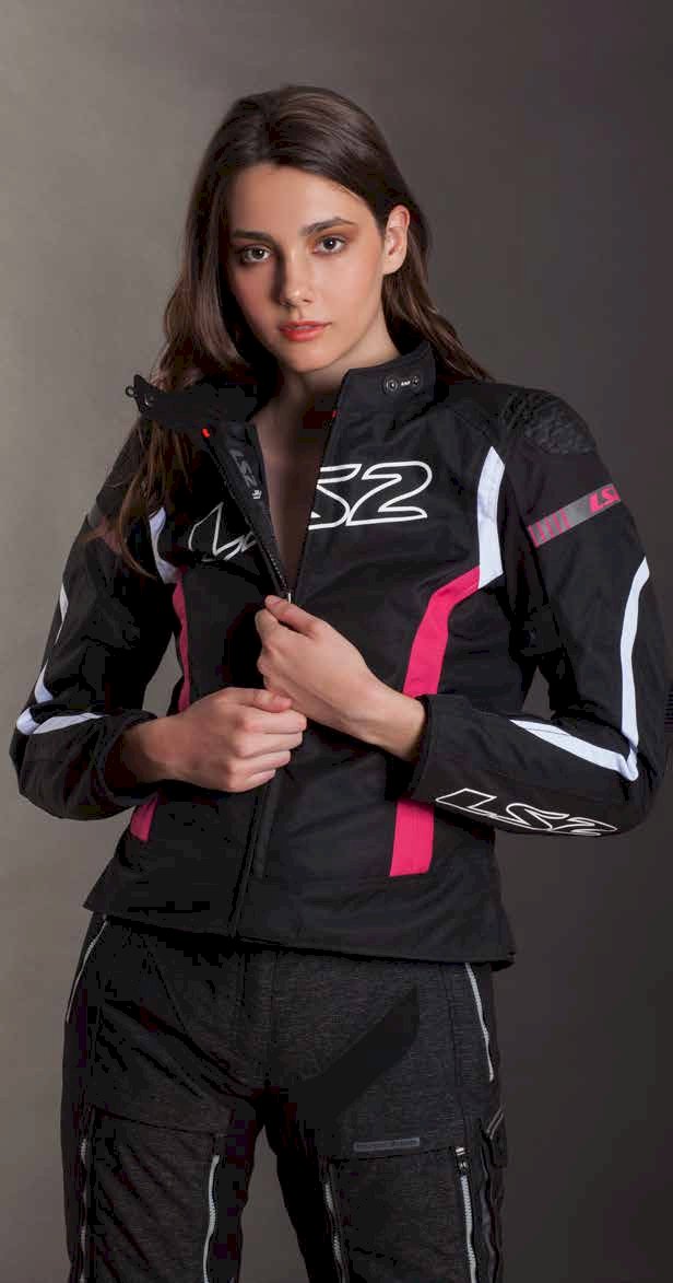 Moteriška striukė LS2 GATE LADY JACKET BLACK PINK