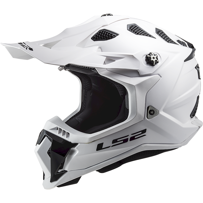 LS2 MX700 SUBVERTER ŠALMAS - SINGLE MONO GLOSS WHITE