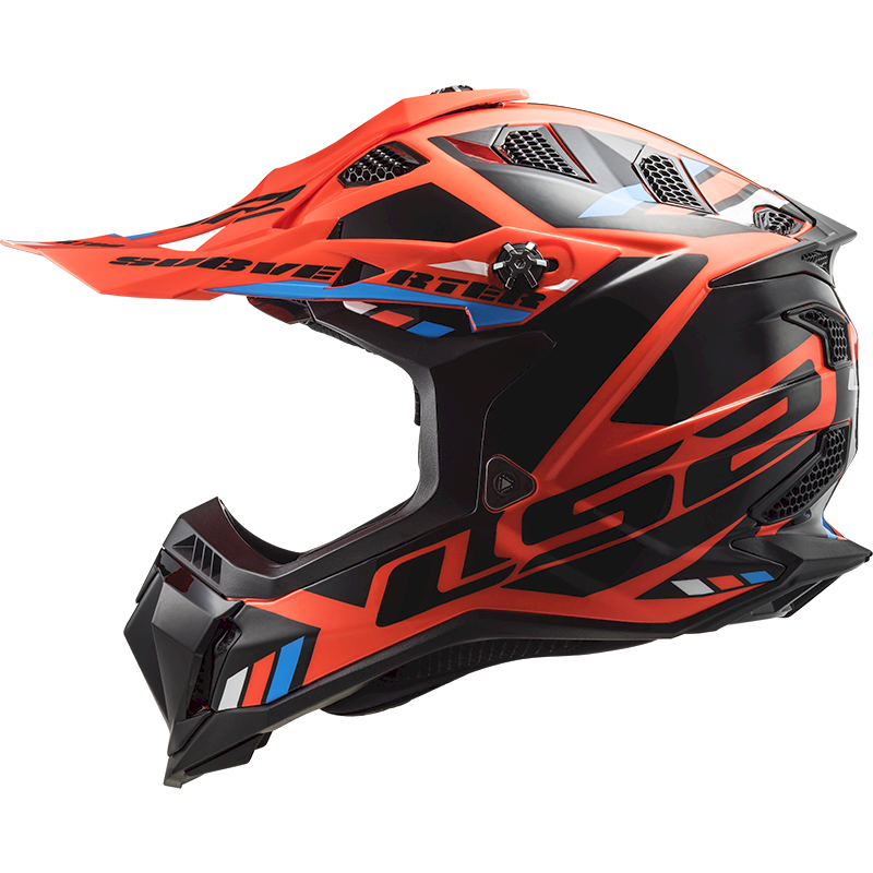 LS2 MX700 SUBVERTER ŠALMAS - STOMP FLUO ORANGE BLACK