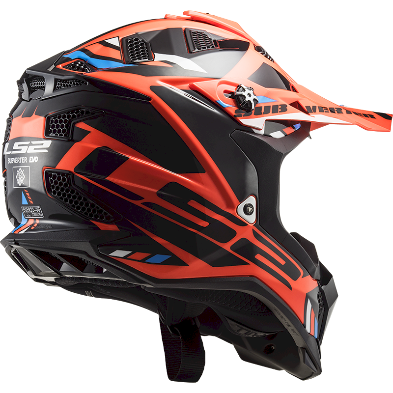 LS2 MX700 SUBVERTER ŠALMAS - STOMP FLUO ORANGE BLACK