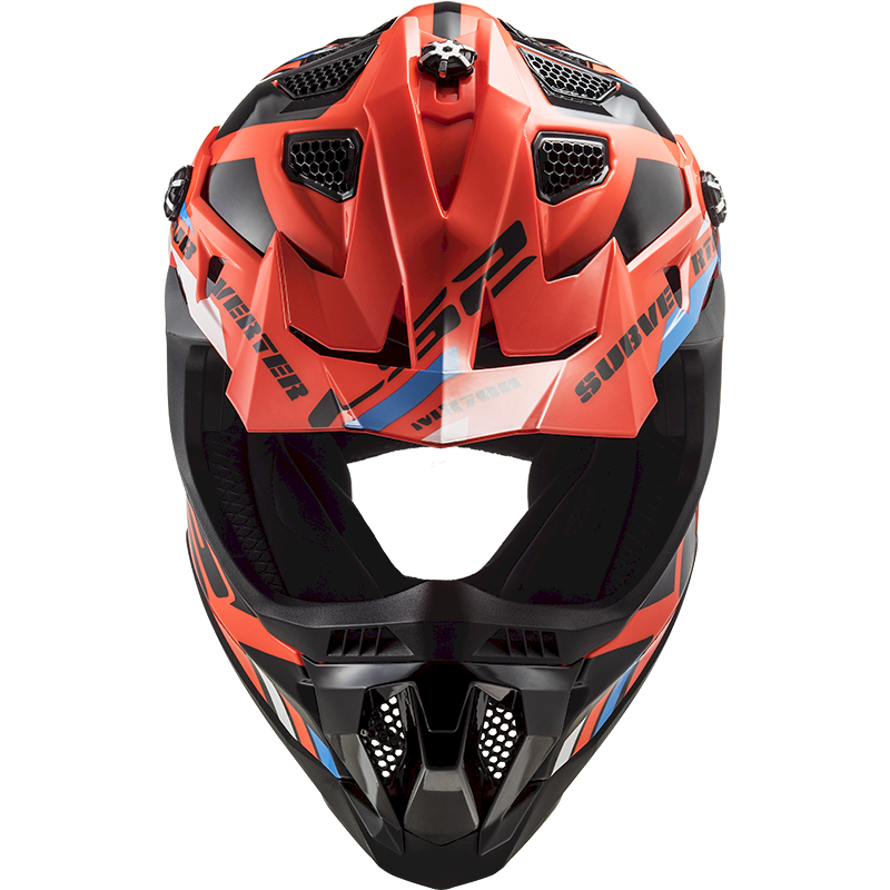 LS2 MX700 SUBVERTER ŠALMAS - STOMP FLUO ORANGE BLACK