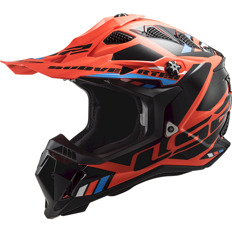 LS2 MX700 SUBVERTER ŠALMAS - STOMP FLUO ORANGE BLACK