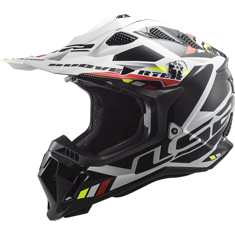 LS2 MX700 SUBVERTER ŠALMAS - STOMP WHITE BLACK