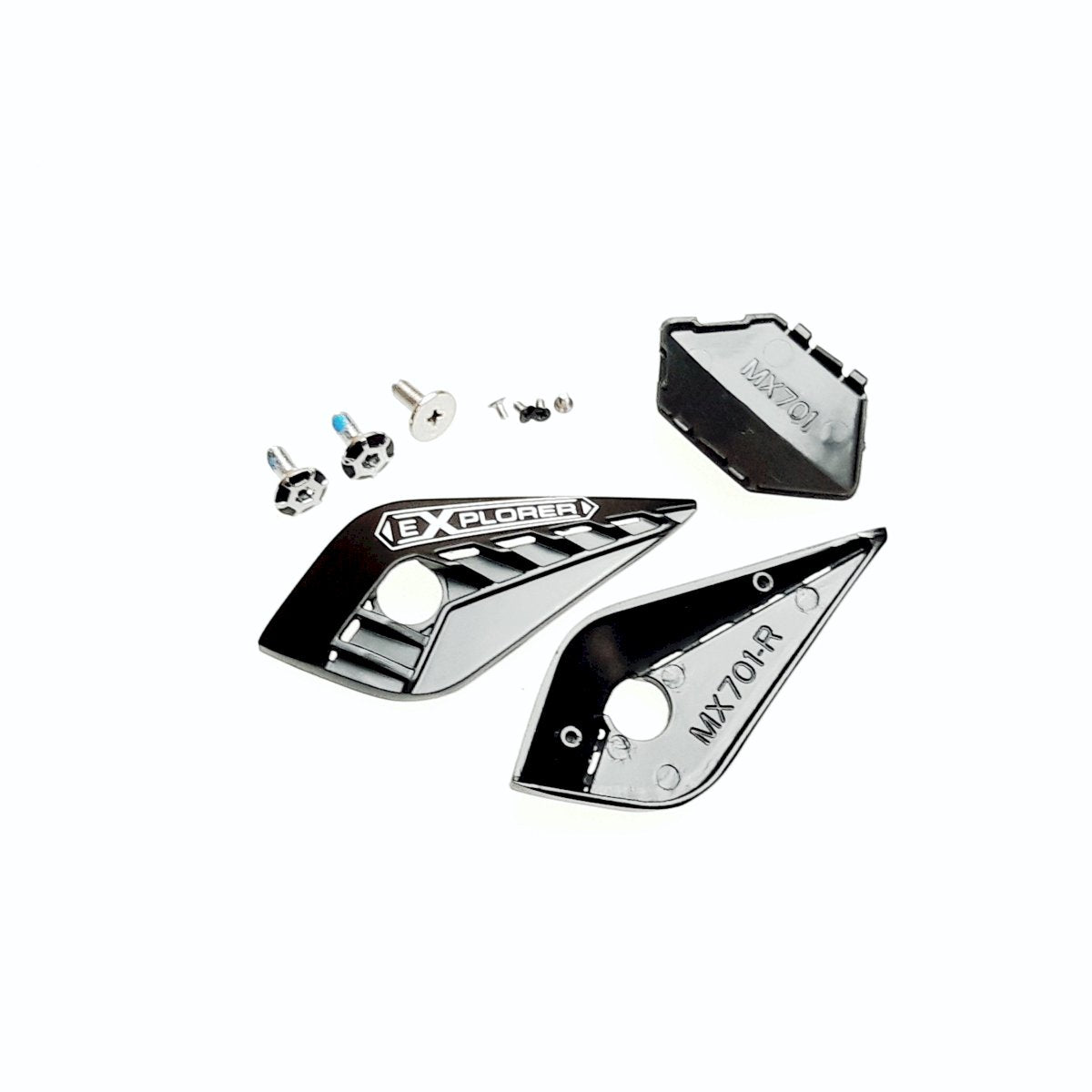 LS2 MX701 CARBON SNAPELIO TVIRTINIMO VARŽTAI IR DANGTELIAI - MATT BLACK