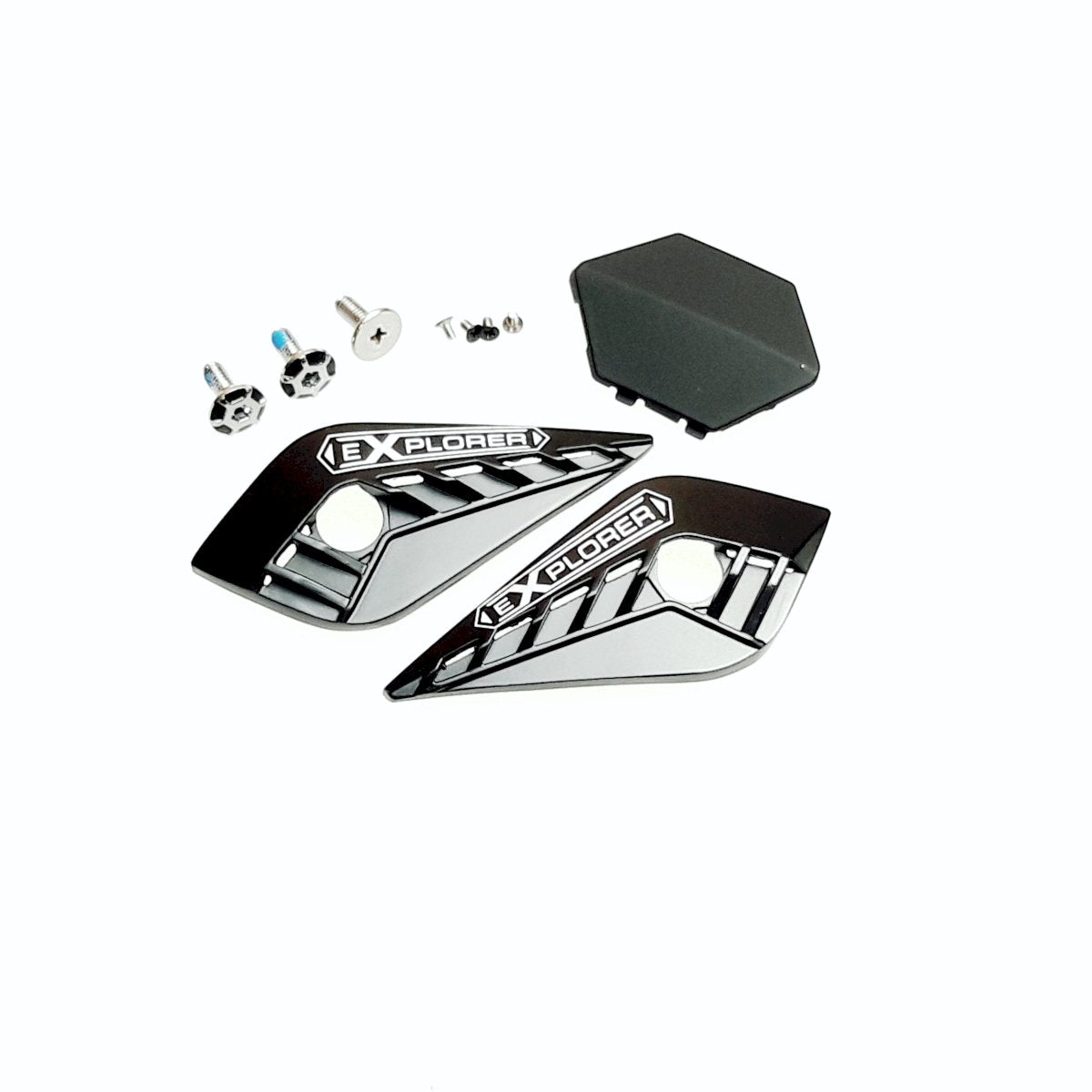 LS2 MX701 CARBON SNAPELIO TVIRTINIMO VARŽTAI IR DANGTELIAI - MATT BLACK
