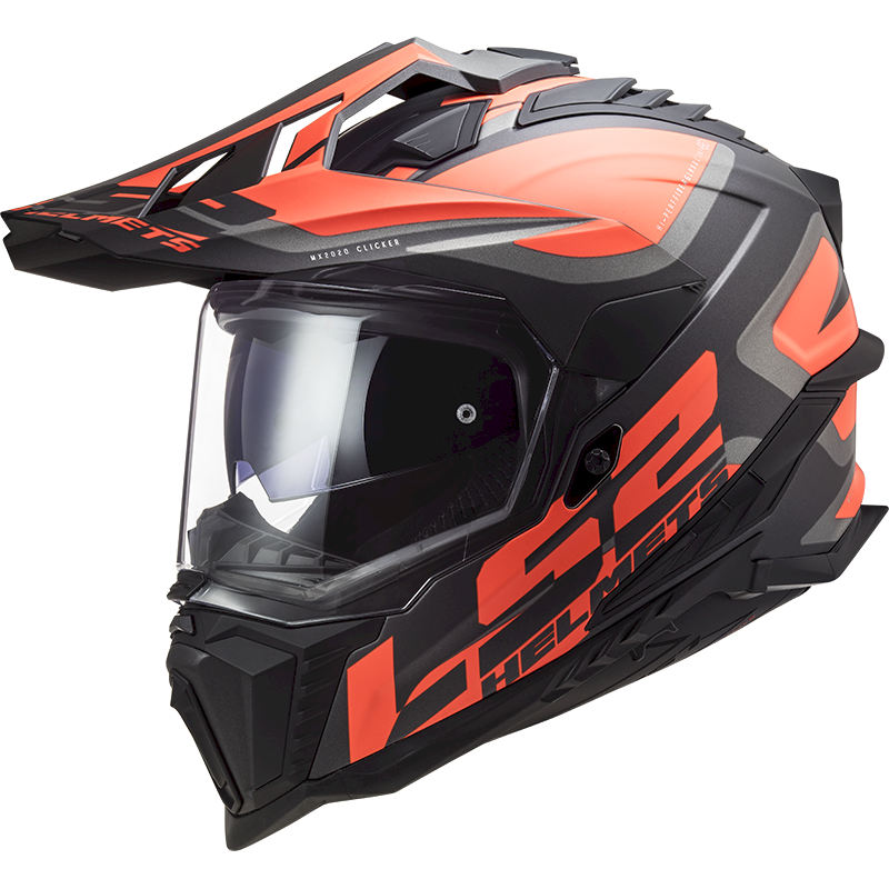 LS2 MX701 EXPLORER ALTER ŠALMAS - MATT BLACK FL.ORANGE