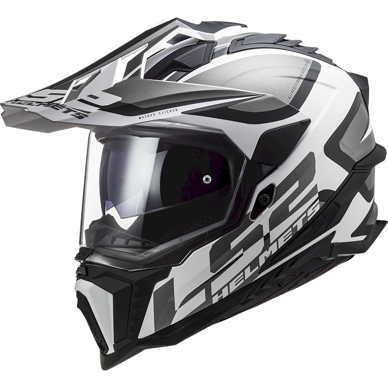 LS2 MX701 EXPLORER ŠALMAS - ALTER MATT BLACK WHITE