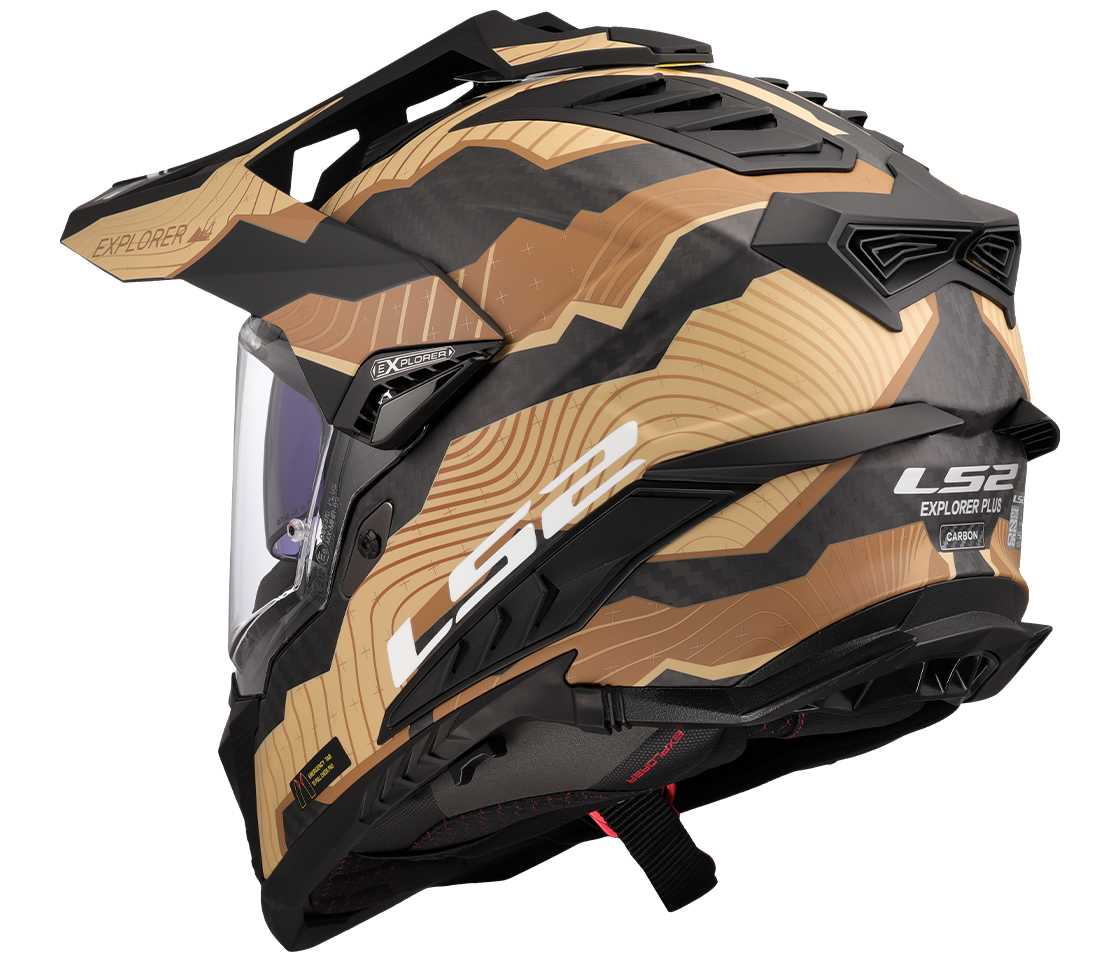 LS2 MX701 EXPLORER C ŠALMAS - TRICK BROWN SAND