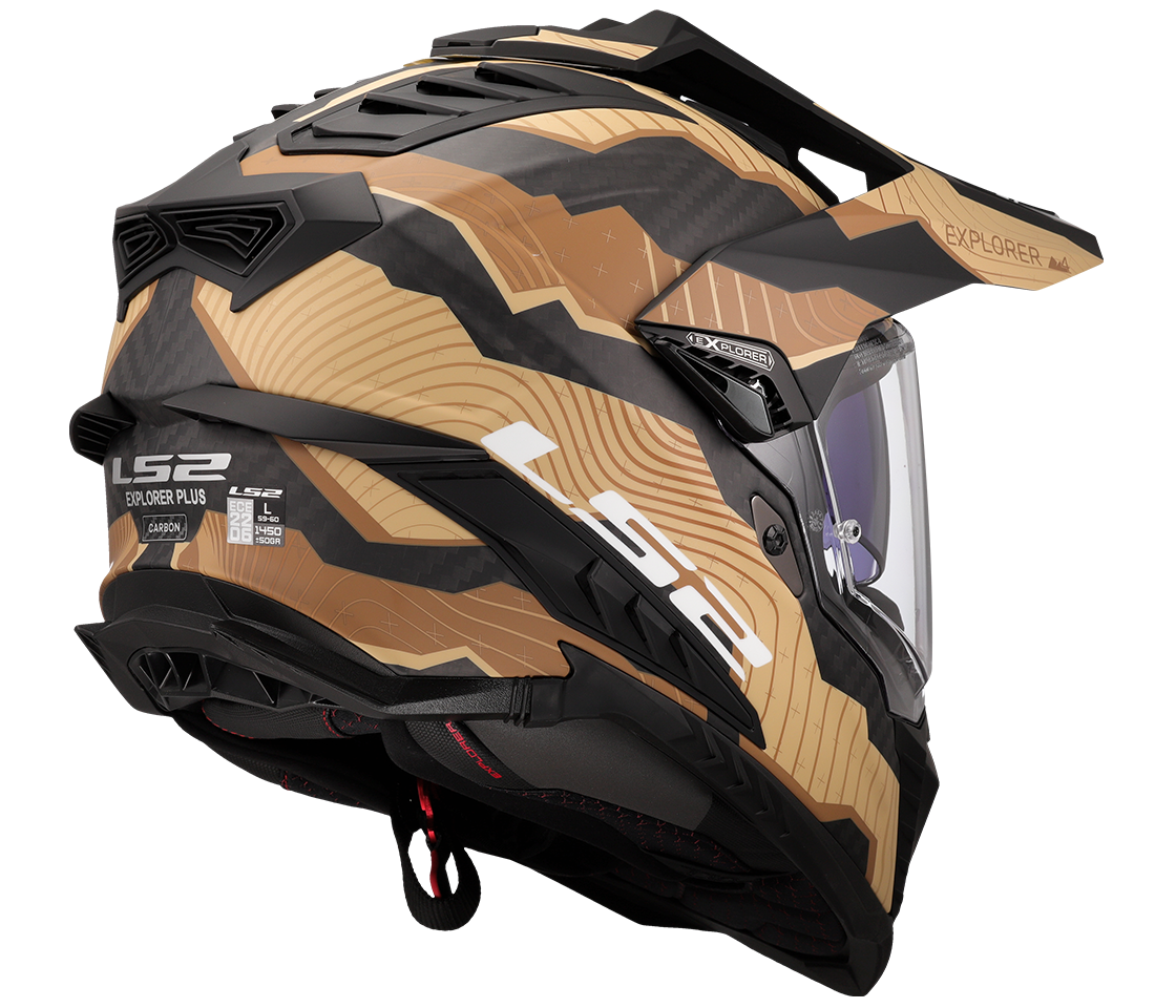 LS2 MX701 EXPLORER C ŠALMAS - TRICK BROWN SAND